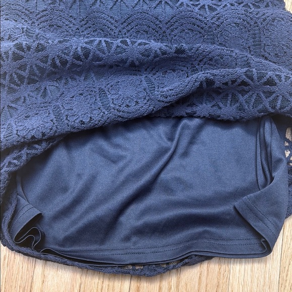 Lulus Dress Lace Navy Blue - Picture 4 of 5